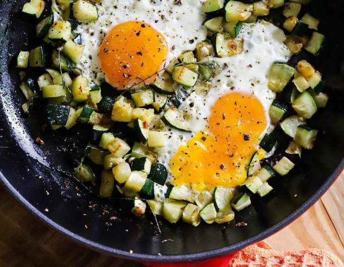 ¿Vegetales en el desayuno? zucchini con huevos